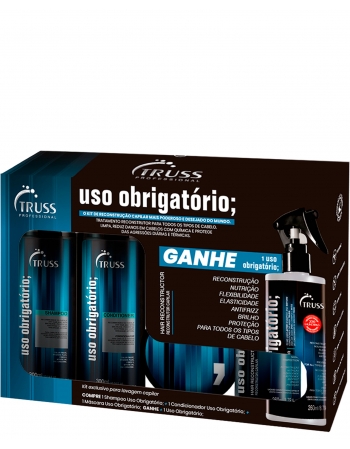 Truss Uso Obrigatório Kit Shampoo Condicionador Máscara Grátis uso Obrigatório